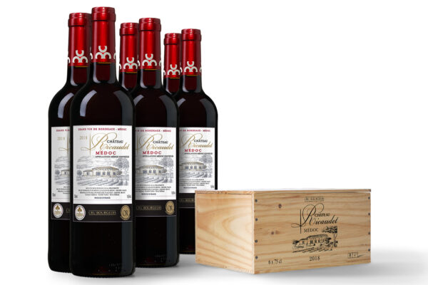 Château Ricaudet Médoc Cru Bourgeois - kist met 6 flessen