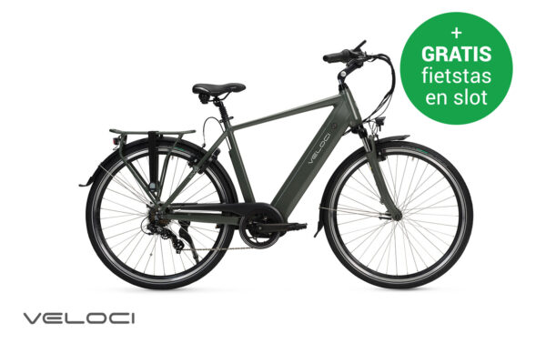 Elektrische fiets Veloci Vivid hoge instap batterij 70 tot 140 km maat 51 + gratis fietstas en slot