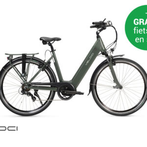 Elektrische fiets Veloci Vivid lage instap batterij 70 tot 140 km maat 48 + gratis fietstas en slot