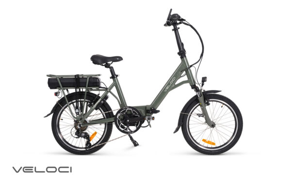 Elektrische plooifiets Veloci Hopper batterij 70 tot 140 km