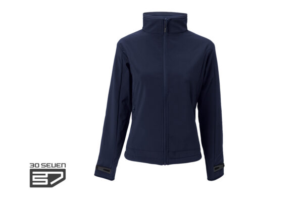 Verwarmde softshell damesjas 30seven - marineblauw XS