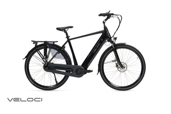 Elektrische fiets Veloci Solid hoge instap batterij 70 tot 140 km maat 55