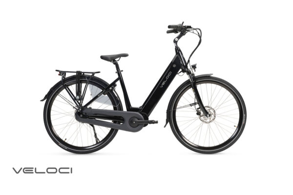 Elektrische fiets Veloci Solid lage instap batterij 60 tot 120 km maat 52