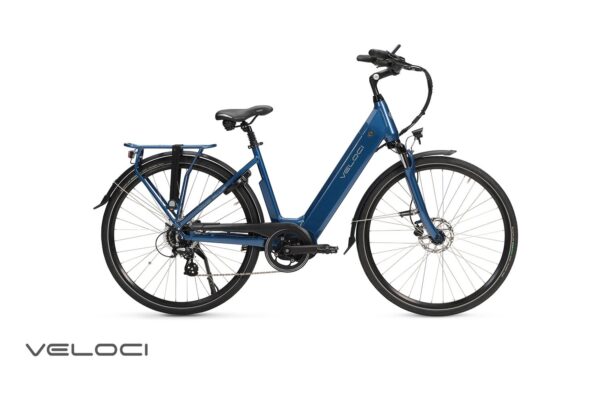 Elektrische fiets Veloci Vivid Plus lage instap batterij 70 tot 140 km maat 52