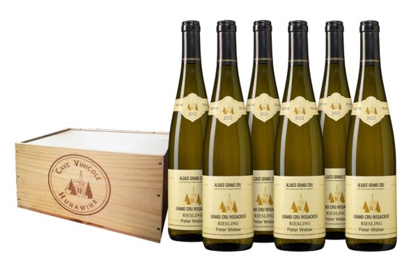Peter Weber Rosacker Riesling Grand Cru - kist met 6 flessen